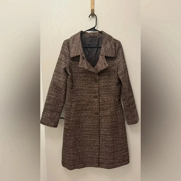 Italian Wool Blend Tweed Women’s Jacket Brian Dales Made in Italy Like New - Picture 1 of 10